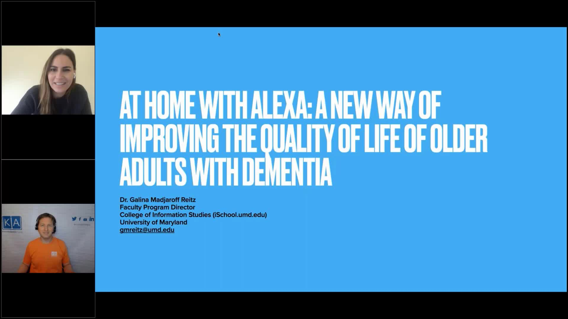 Knowledgeable Aging -  Alexa New Way of Improving Lives of Older Adults with Dementia