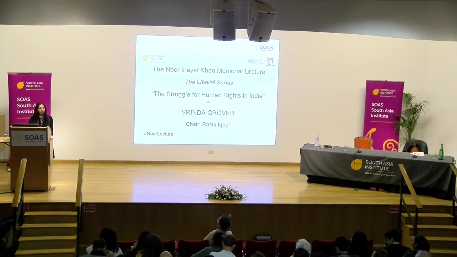 SOAS University of London Noor Inayat Khan Memorial Annual Lecture 2017, SSAI