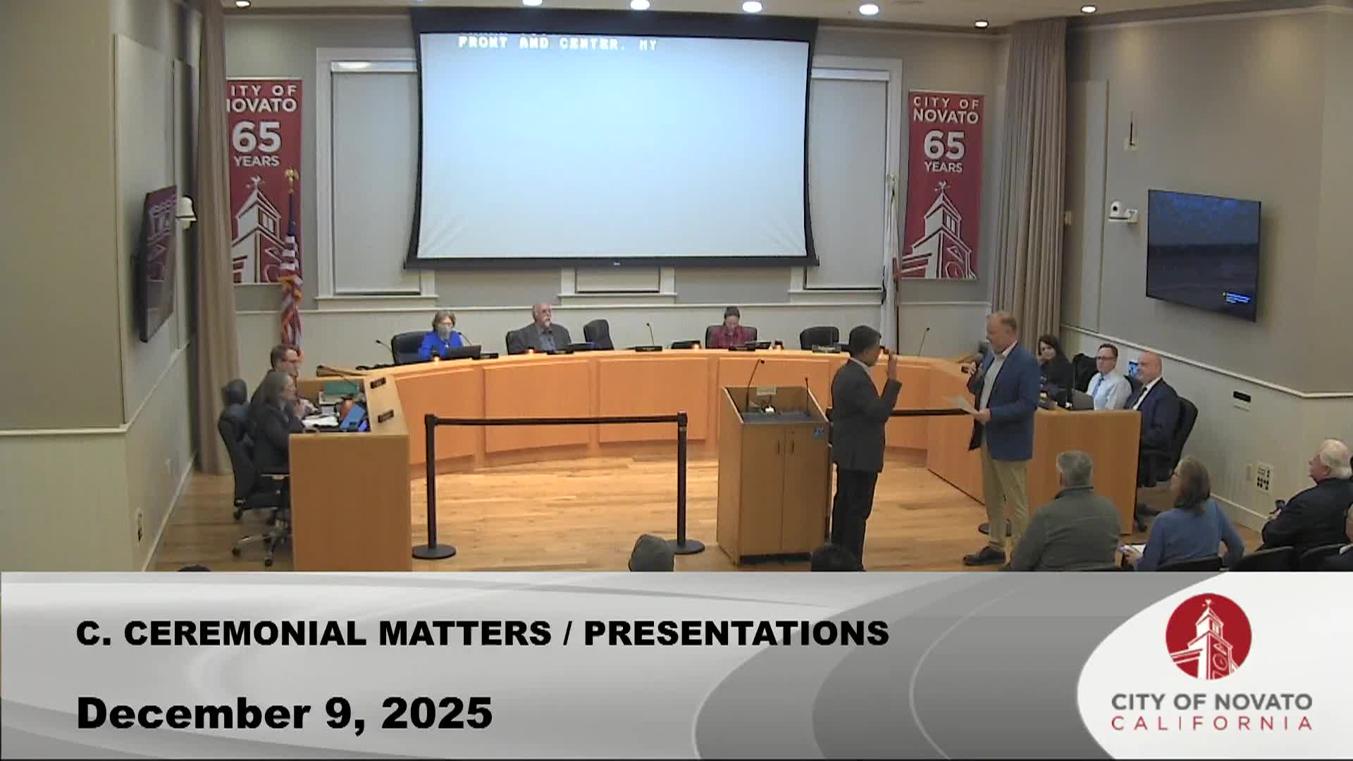Novato City Council Meeting - 12-9-25