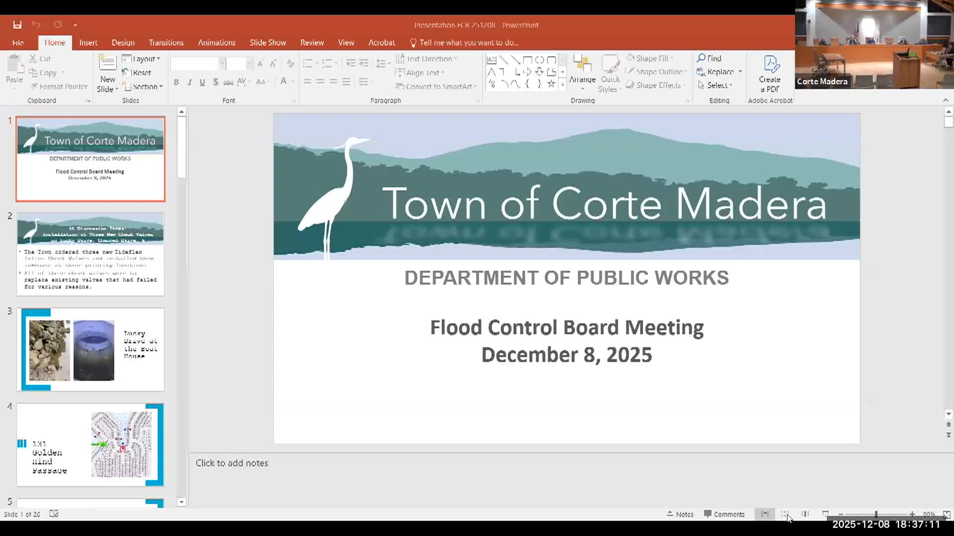 Corte Madera Flood Control Board - 12-8-25