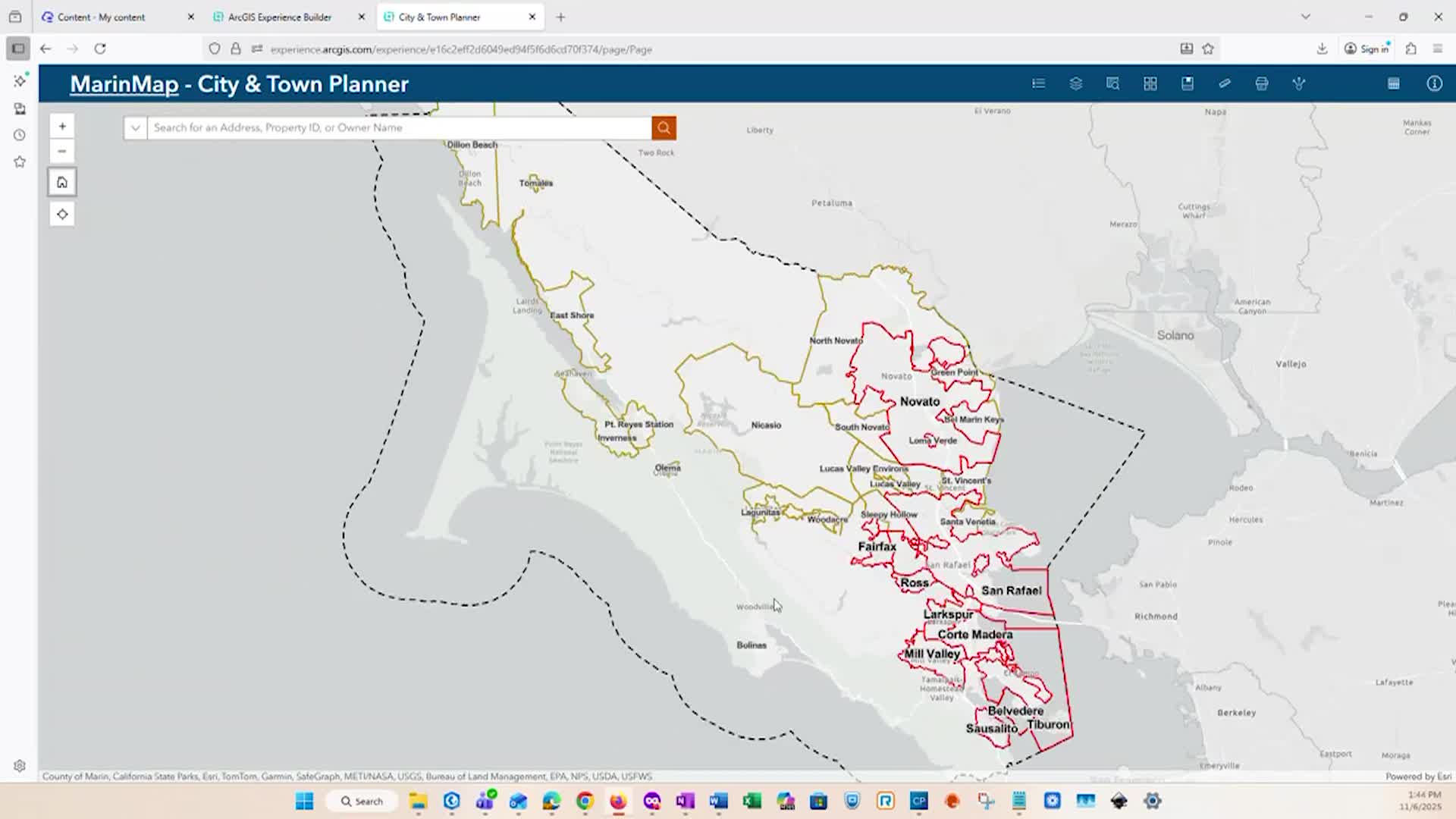 MarinMap City and Town Planner