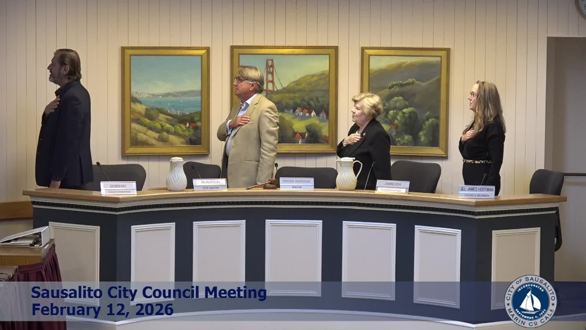 Sausalito City Council Meeting - 2-12-26