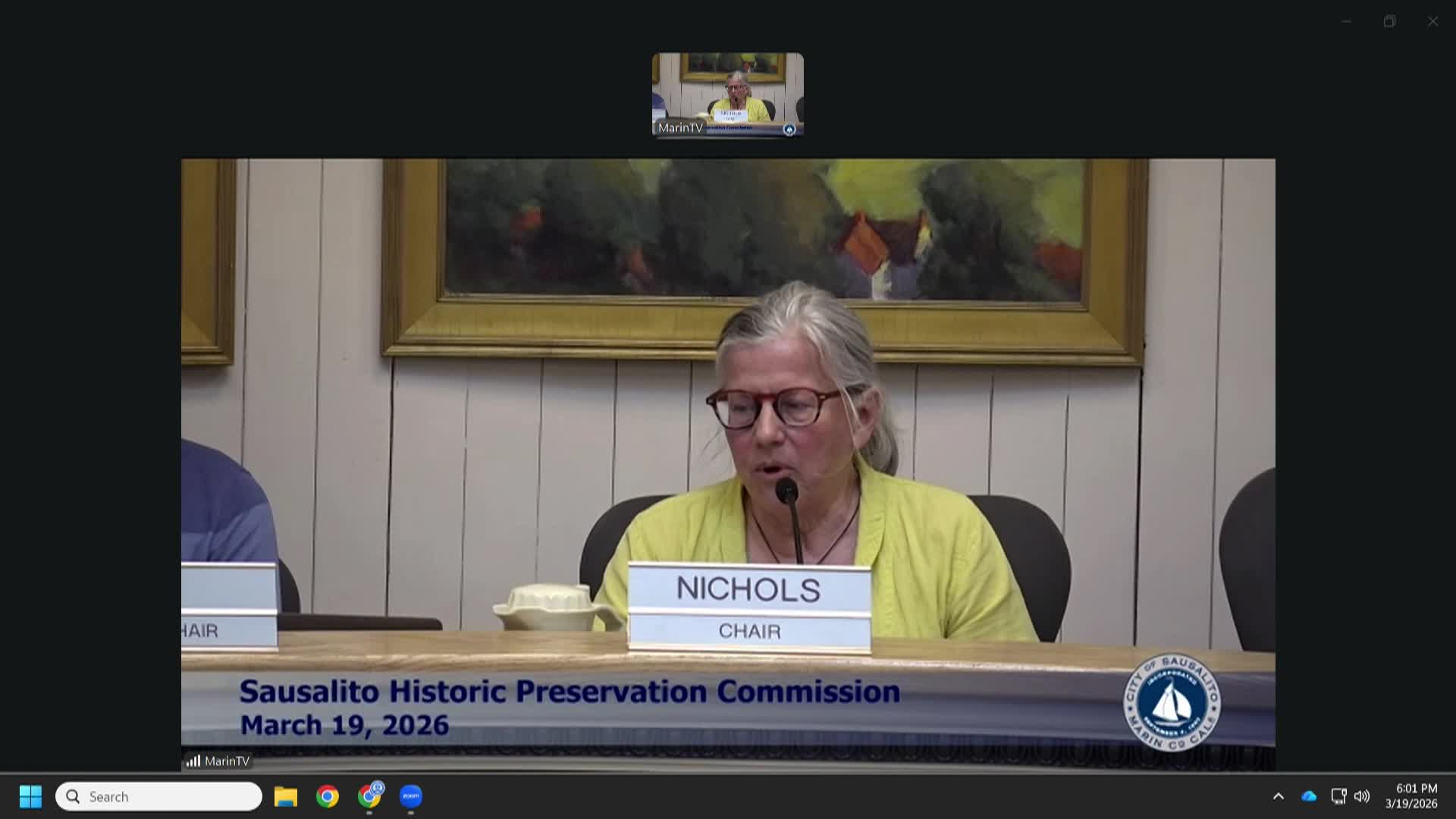 Sausalito Historical Preservation Committee - 3-19-26