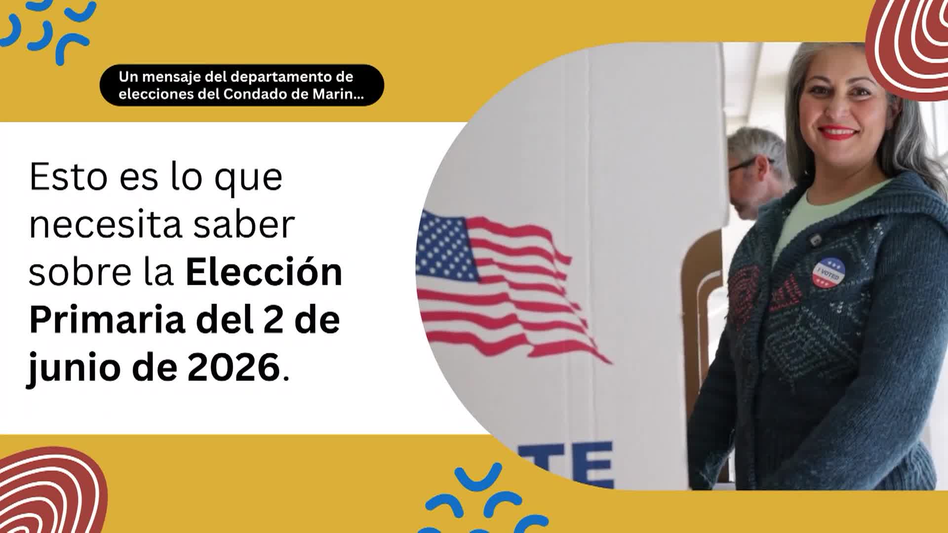Marin Votes - 6-2-26 Primary Election PSA - Spanish