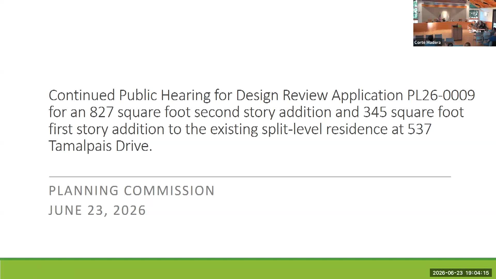 Corte Madera Planning Commission - 6-23-26