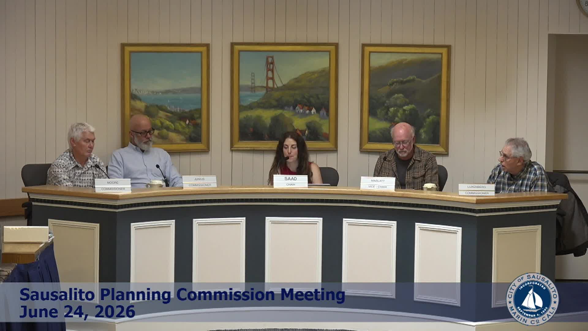 -Sausalito Planning Commission Meeting - 6-24-26