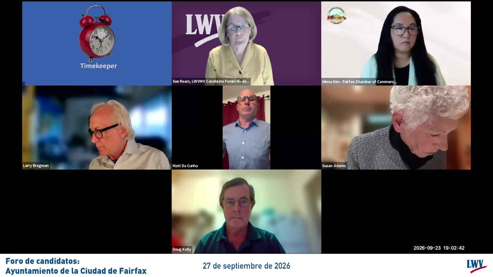 LWV - Candidate Forum - Fairfax Town Council - 9-23-26 - Spanish